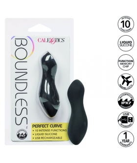 BOUNDLESS MASAJEADOR CURVA PER Massageador íntimo com múltiplas funções vibratórias.