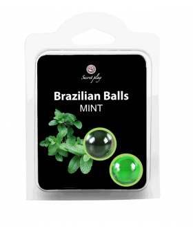 BRAZILIAN BALLS MENTA Jogo de 2 bolas brasileiras com aroma de menta