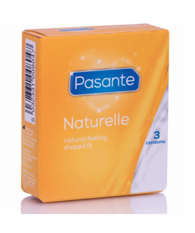 PASANTE NATURELLE  3 UD Preservativo pasante naturelle: forma cónica natural