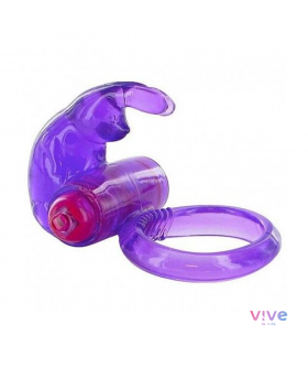 DORFAT Anillo vibrador adaptable de silicona, doble estimulación.