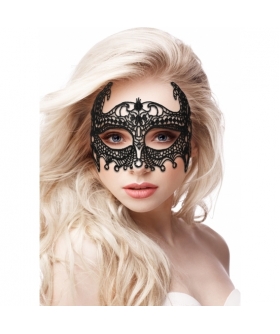 EMPRESS BLACK LACE Maschera fantasia pizzo nero imperatrice - nera