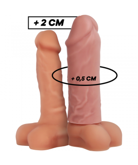 V3 NATURAL Funda para el pene que aumenta grosor y longitud, ajustable