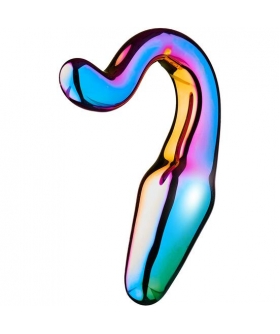 GLAMOUR GLASS SLEEK ANAL TAIL  Tapón anal de vidrio borosilicato, elegante y multicolor