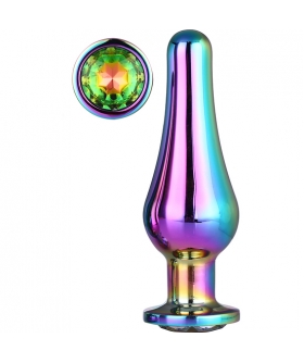 GLEAMING  LOVE COLOURED Plug anal brillante con piedra preciosabouchon anal brillant avec une pierre précieuse