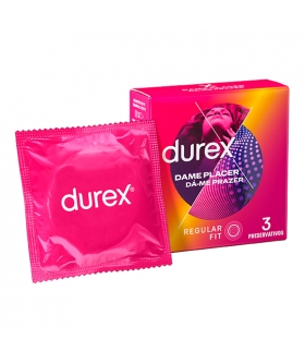 DUREX DAME PLACER Préservatifs avec points de suture et vergetures 3 unités