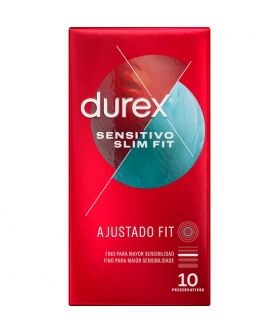 DUREX SENSITIVO SUAVE SLIM FIT Préservatifs slim fit sensitive 10 unités