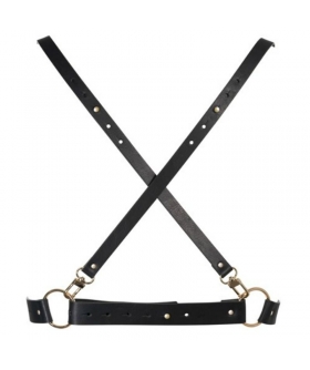 MAZE ARNÉS X NEGRO Harnais de bondage bdsm, ajustable, en cuir vegan