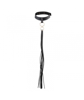 MAZE COLLAR CON FLECOS NEGRO Collier bdsm avec des franges pour la mode et le plaisir