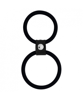 DUAL RINGS Anneau double menzstuff dual rings noir: accessoire polyvalent pour les couples, matériau