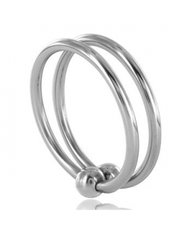 METALHARD AROX Cockring double en acier pour le plaisir sexuel