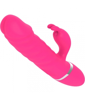 NASTY DILDO VIBRADOR RABBIT FU Juguete impermeable, recargable, 18 vibraciones y auto-calor