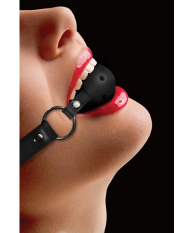 OUCH BALL GAG Mordaza transpirable, elegante, ajustable, para juegos BDSM