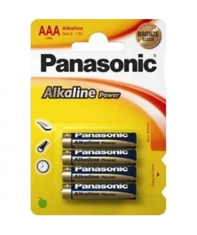 PANASONIC SUPER  POWER Pilas AAA alcalinas confiables, duraderas y alto rendimiento