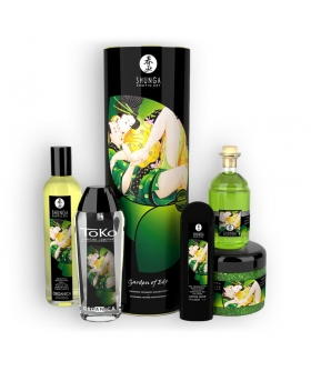 SHUNGA  EROTIC VERDE Conjunto erótico con productos orgánicos y aromáticos