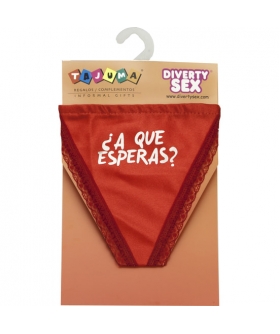 TANGA ROJO CHICA Mensagem o que você está esperando?