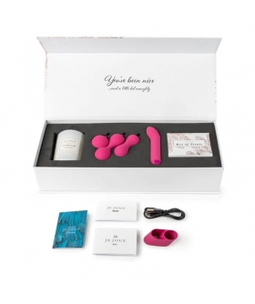 GIFT SET Caja de bienestar sexual con vibrador, bolas de Kegel y vela