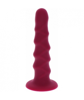 RIBBED DONG 6 INCH Toyjoy - dildo con ventosa 6 pollici - rosso