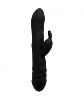 TWISTER NEGRO Vibrador rabbit con rotación, UWM System y recarga USB