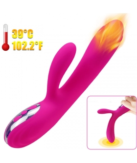 VIBRADOR & Vibrador flexível, efeito de calor, 10 padrões de vibração.