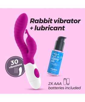 GUMMIE Vibratore tipo coniglietto con lubrificante incluso