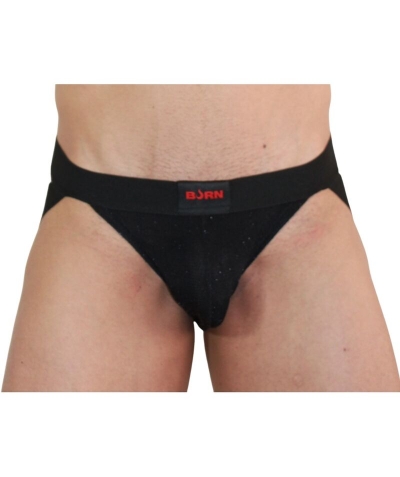 003 JOCK BRILLANTE NEGRO S Jockstraps audaces de diseño sensual y colores vibrantes