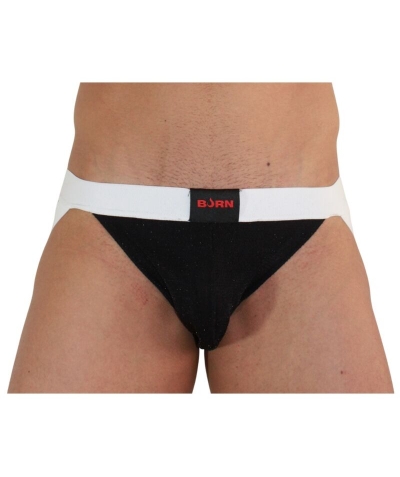 004 JOCK BRILLANTE NEGRO / BLA Jockstrap atrevido y cómodo, resalta sensualidad y estilo