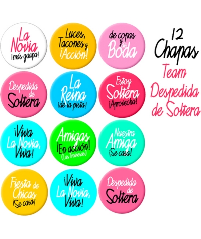 BOLSA DE CHAPAS TEAM BRIDE Chapas despedida de soltera team (bolsa)