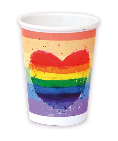 8 VASOS LGBT Vasos desechables con bandera lgbt para eventos