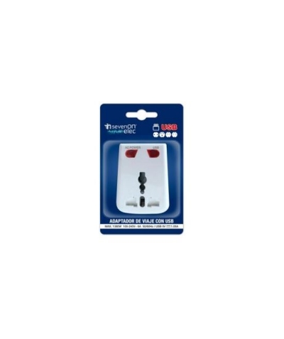 7HSEVENON ELEC Adaptador de viaje con toma usb