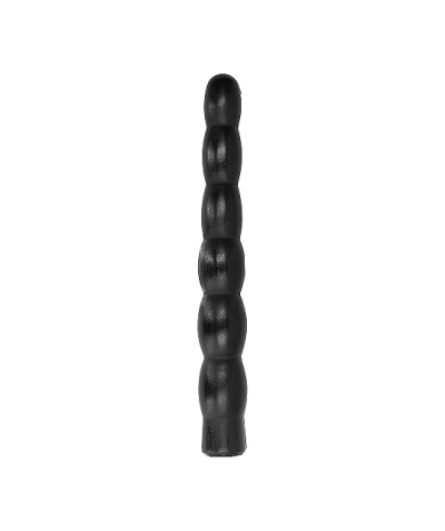 ALL BLACK DILDO 32 Dildo ondulado, suave y flexible