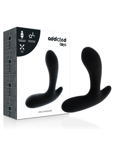 BLACK VIBRATION Vibrador masculino recarregável de silicone de alta qualidade.