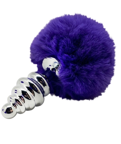 ESPIRAL METAL POMPON VIOLETA O Plug anal de metal con diseño especial