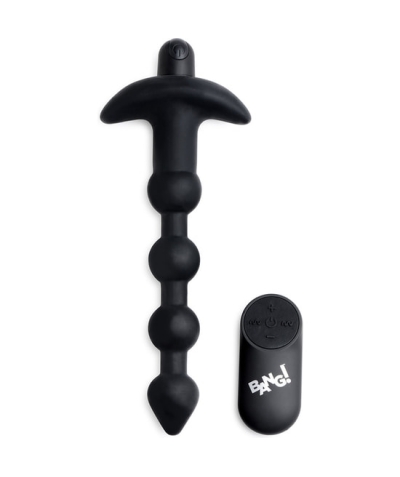 BANG! Vibrador de perlas anales con 28 patrones y control remoto