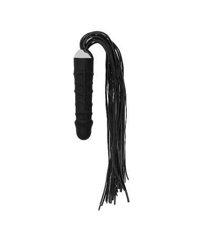 BLACK WHIP WITH Dildo de silicona con cola negro