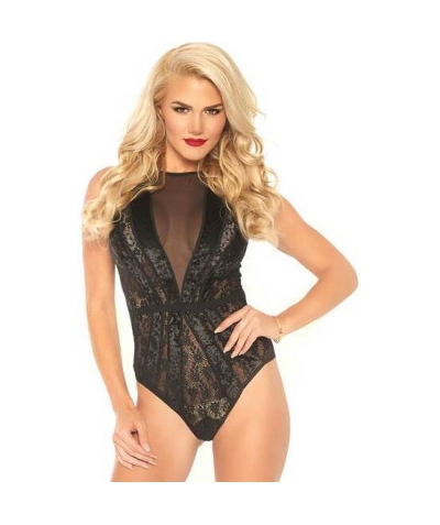 BODY TEDDY  LIFTING Body con encaje y transparencias negro