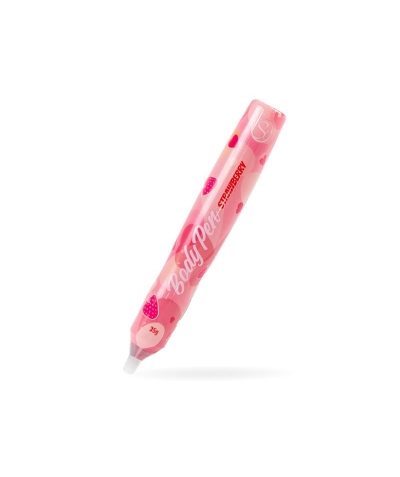 BODY PEN SABOR FRESA Caneta comestível sabor morango para jogos eróticos.