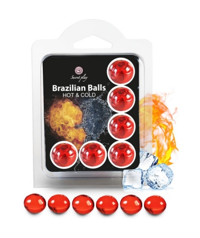 BOLA LUBRICANTE ROJA Play set 6 brazilian balls efecto hot & cold