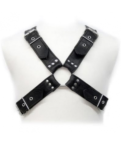 BUCKLES HARNESS Arnês de couro ajustável para práticas bdsm