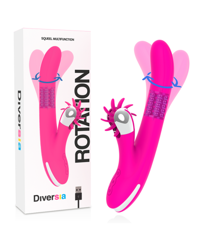 BUNNY_ROTATION 24 CM Vibrador rotador de diversia: estimula clítoris y punto g