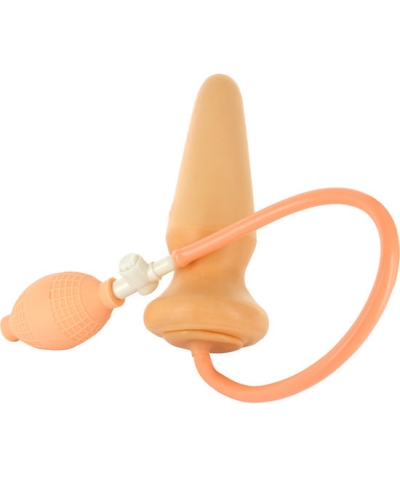 BUTTPLUG PLUS PUMP Plug hinchable de color carne