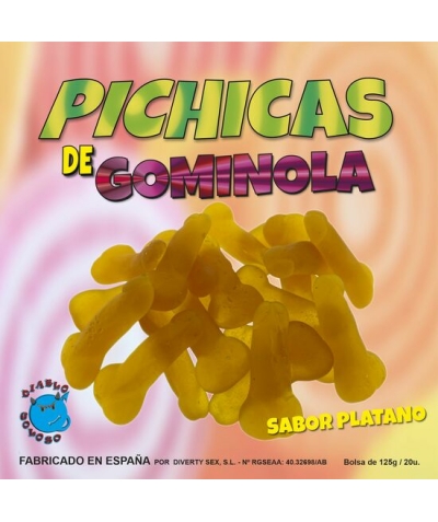 GOMITAS CON FORMA DE PENE Spicy devil - fatias de goma de banana