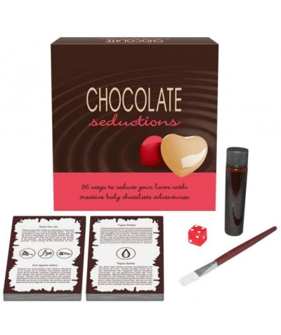 CHOCOLATE SEDUCTIONS Juego erótico con cobertura de chocolate corporal