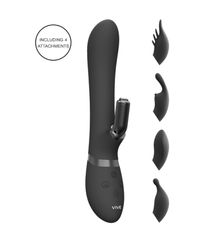 CHOU Conejito vibrador con cabezales intercámbiales