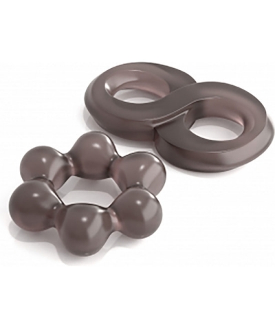 COCK RING SET Classix - conjunto de anéis de performance, castanho