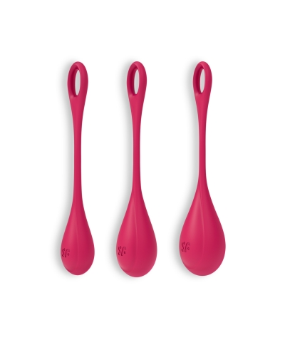 YONI POWER 1 SATISFYER VERMELH Set de bolas chinas para suelo pélvico