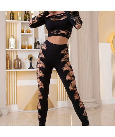 CONJUNTO TOP E LEGGINGS CR-443 Conjunto sensual y elegante para mujeres seguras