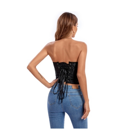 ERITONIO Corset negro con detalles elegantes, ideal ocasiones