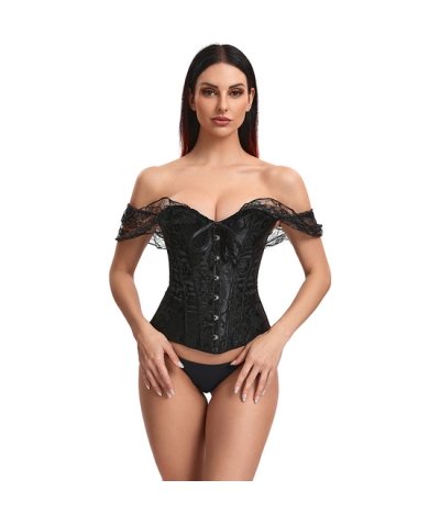 VENUS Corset negro con detalles estampados para ocasiones especiales