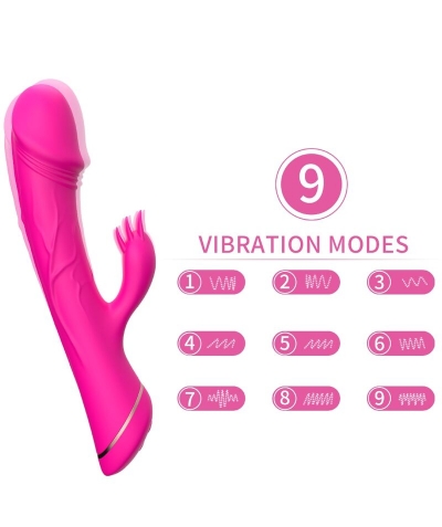 DILDO VIBRADOR RABBIT SILICONA Vibrador ergonómico con múltiples modos de vibración