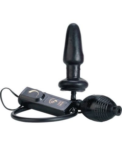 DRAZZY Plug anal hinchable con vibrador de color negro